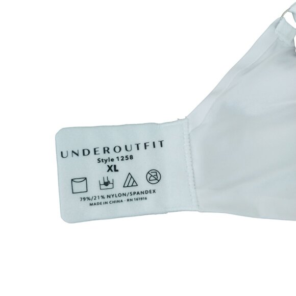 Underoutfit The Satin Grace 3D Molded White Bra New with Tags Size XL Style 1258 - Picture 11 of 14